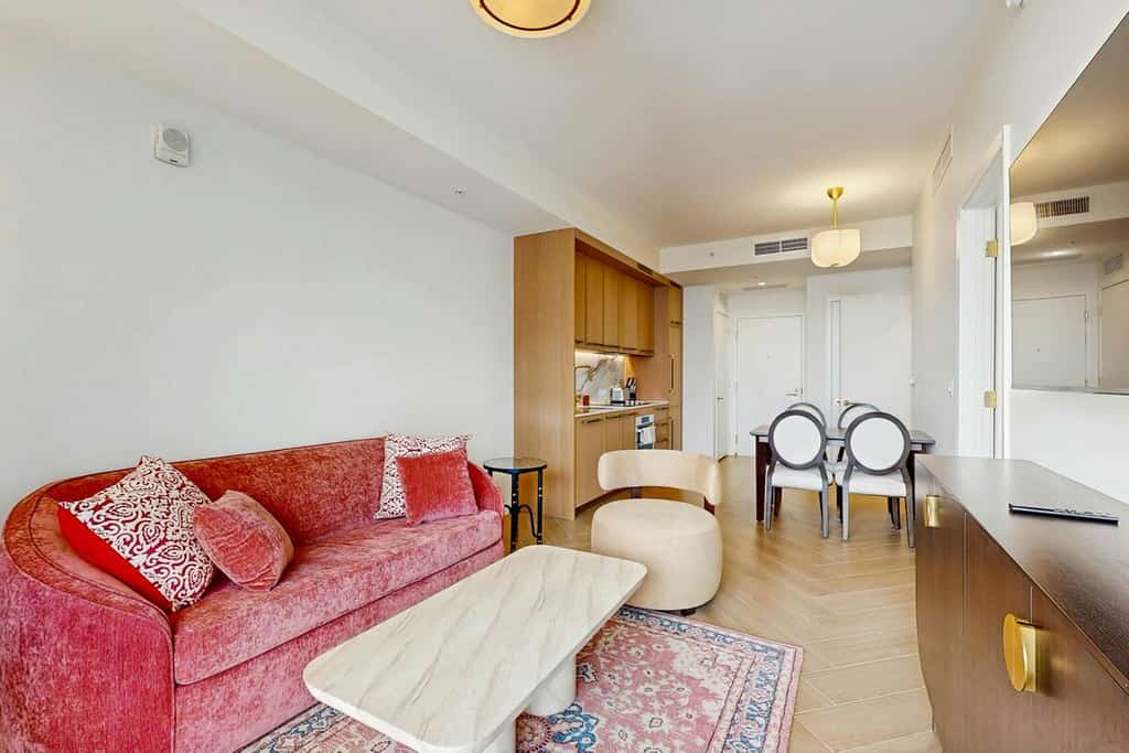 Contemporary condo with rooftop pool, balcony & designer amenities
