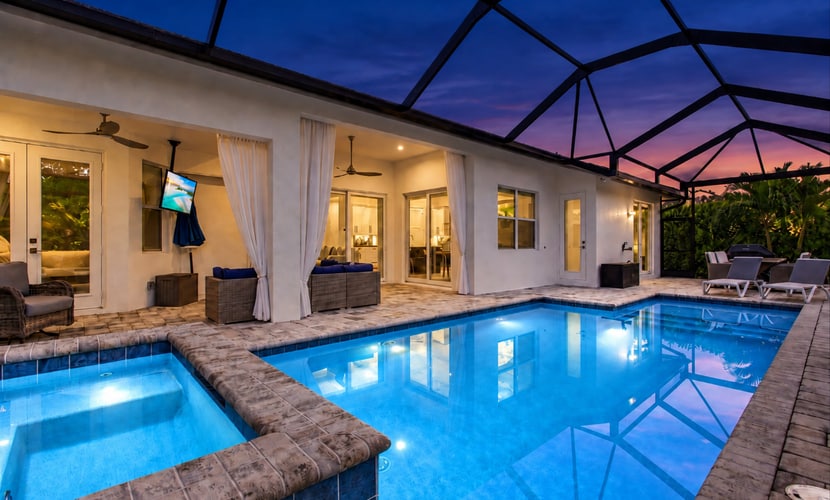 Tahiti Paradise brings together the easygoing Marco Island lifestyle with a private pool and hot tub, three comfortable bedrooms, and inviting spaces for up to six guests. Spend time outdoors, gather around the dining table, or settle in with the conveniences of a well-equipped kitchen, Wi-Fi, and a single-level layout.
