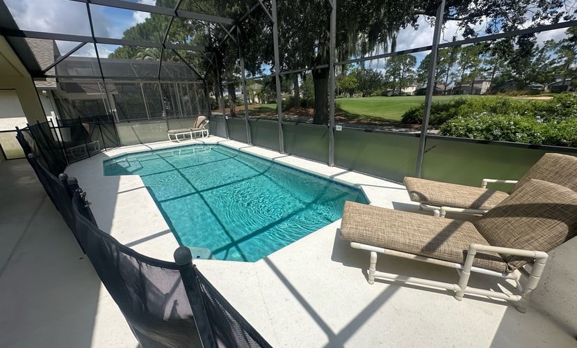 Beautiful 4-Bedroom Villa with Private Pool in Southern Dunes β Perfect for Families!
Welcome to your home away from home in the serene Southern Dunes Golf Course and Country Club community! This gated community with 24-hour security offers the ideal setting for a peaceful family getaway, with resort-style amenities like a golf course, clubhouse restaurant and bar, community pools, tennis courts, and children's play areas.
Youβre just a short walk from a Walmart Supercenter, local shops, and restaurants. Plus, youβll be only minutes away from Central Floridaβs best attractions:
π’ 20 minutes to Legoland
π° 35 minutes to Walt Disney World & SeaWorld
π¬ Less than 40 minutes to Universal Studios
π 1 hour to Cocoa Beach, Busch Gardens & Clearwater
Spacious & Comfortable β Sleeps 8
π‘ Villa Highlights:
β Fully Equipped Kitchen β Featuring everything you need to cook family meals with ease.
β Dining Room β A great place to enjoy meals, games, or conversations.
β Reading Nook β A cozy corner to unwind with a book or your favorite drink.
β Living Room β Relax on comfortable seating while enjoying the Smart TV, with a ceiling fan for extra comfort.
β Slider to Pool Lanai β Step outside to your private pool, ideal for relaxing and soaking up the sun.
ποΈ Bedrooms:
Primary Bedroom β King-size bed, private ensuite bathroom, Smart TV, ceiling fan for a peaceful nightβs sleep.
Bedroom 2 β Queen-size bed, Smart TV, ceiling fan for added comfort.
Bedroom 3 β Two twin-size beds, perfect for kids or friends, with ceiling fan.
Bedroom 4 β Two twin-size beds, great for additional guests, with ceiling fan.
π 2 Full-Size Guest Bathrooms β Spacious and convenient for the whole family.
π» Stay Comfortable & Connected:
β High-definition TV & Complimentary high-speed WiFi (300 Mbps) β Stream your favorite shows or stay connected with loved ones.
β Linens, towels, and kitchen essentials provided β Everything you need for a relaxing stay.
β In-home washer & dryer β For extra convenience during your stay.
Extra Services for a Convenient Stay (Available for an Additional Fee):
π₯ Pool heating for year-round enjoyment.
π BBQ grill rental for fun family cookouts.
π§Ή Mid-stay cleaning to keep things fresh.
π Professionally managed with a 24-hour emergency contact & onsite staff for a smooth and hassle-free stay.
π Book your stay today and start making wonderful memories with family and friends! π
<b>Read Before Booking this property:
Please note β In order to book with us there is a 25 years of age minimum requirement & the person booking the villa must be present during the entire stay. This rule is strictly enforced and a Driver's License will be required and requested for all bookings. Failure to meet minimum age requirement upon check-in guest will be evicted and will NOT be refunded for the entire stay.
**Check-In Time: 4:00PM
**Check-Out Time: 10:00AM
24-hour check-in available. Contactless check-in and departure.
Supplies: We do provide a starter kit for the home which includes - Dish soap, 2 trash bags, dish detergent tablet, paper towels, and bath essentials. However, please be prepared to bring any additional supplies that you may need. We only provide single items to get your stay started.
**No Smoking of any kind is permitted in the property: If any signs of smoking are documented, the renter agrees to pay a $250.00 penalty fee.
**Pet Policy: This property is NOT pet friendly. Please note: if we find an unauthorized pet in the home, we will ask for it to be removed immediately and there will be an additional charge of a Non-Refundable fee of $500.
**Pool Policy: The pool heater can be turned on for an additional $30 per day, plus tax. For best results it is recommended to preorder and have this set up prior to arrival. There is a 4-day minimum for pool/spa heat. Please note that once the heater is turned on, it does take a minimum of 24-48 hours for the water to begin feeling warm. There are no refunds for pool heat, unless it is confirmed by FIH staff or a licensed pool technician that it is indeed not working.
