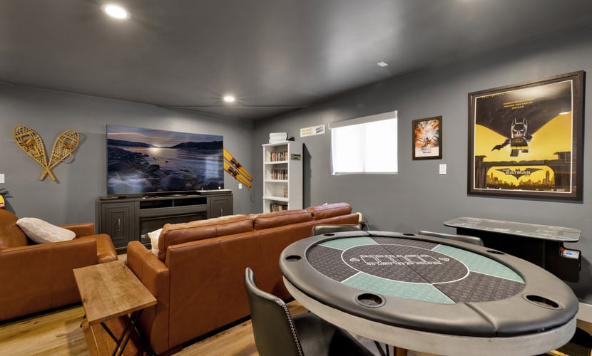 Big Bear Lake 2BR Cabin | Hot Tub, Arcade Game Room, Fire Pit & Covered Deck