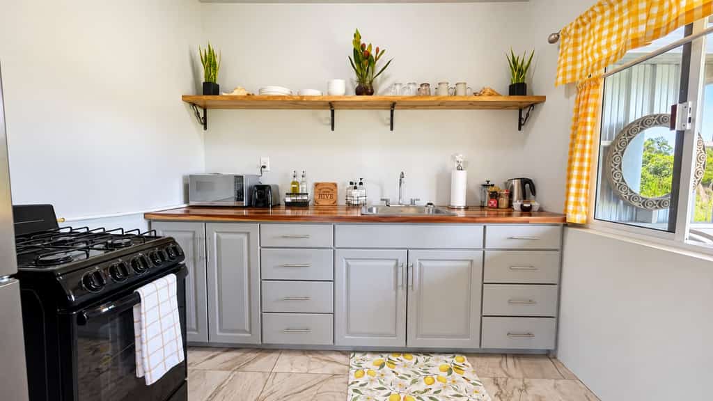 Enjoy modern comfort surrounded by nature at Suburbia Guest House, a peaceful Belmopan studio for two with a private pond, scenic upper deck, king bed, and full kitchen. Relax among tropical greenery while enjoying a comfortable base for exploring Belmopan and the Cayo District.