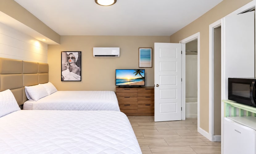 Welcome to Tidal Retreat on Tenth, Unit 214, a stylish coastal haven designed for effortless relaxation in the heart of Myrtle Beach. Just moments from the shoreline, this inviting studio pairs modern comfort with an exceptional location, creating the perfect setting for a sophisticated seaside escape.
Thoughtfully appointed for a comfortable stay, the studio features cozy bedding and convenient amenities, including a mini fridge and microwave. The relaxed coastal atmosphere offers a peaceful place to begin your mornings and unwind after sun-filled days along the Grand Strand.
Step outside and embrace the best of Myrtle Beach. Spend leisurely afternoons lounging by the resort’s outdoor swimming pool, stroll to the nearby beach for ocean breezes and warm Carolina sunshine, or explore the area’s renowned dining, shopping, entertainment, and coastal attractions.
Whether you’re planning a romantic getaway, a relaxing beach retreat, or a weekend of exploring Myrtle Beach, Tidal Retreat on Tenth offers an elevated home base where comfort, convenience, and coastal charm come together.