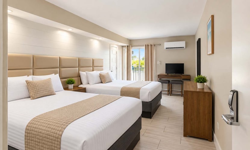 Enjoy the sun, sea, and laid-back coastal atmosphere at 300 Tenth, Unit 222. Ideally located just moments from the ocean, this inviting studio offers a comfortable and convenient retreat for your Myrtle Beach getaway.
Featuring two comfortable queen beds, the studio is well suited for couples, families, or small groups of up to four guests. A convenient kitchenette provides the essentials for preparing light meals, snacks, or your favorite drinks throughout your stay.
Spend your days soaking up the sunshine at the nearby beach or relaxing by the resortâs outdoor swimming pool. After a day of seaside fun and exploring Myrtle Beach, return to your private studio to unwind and recharge.
With a desirable coastal location, comfortable accommodations, and convenient resort amenities, Unit 222 is a welcoming home base for your next Myrtle Beach vacation.
