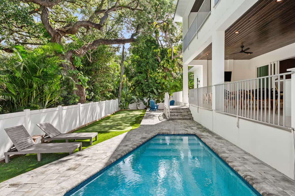 Luxe 5BR Retreat Minutes to Beach - Golf Cart - Heated Plunge Pool