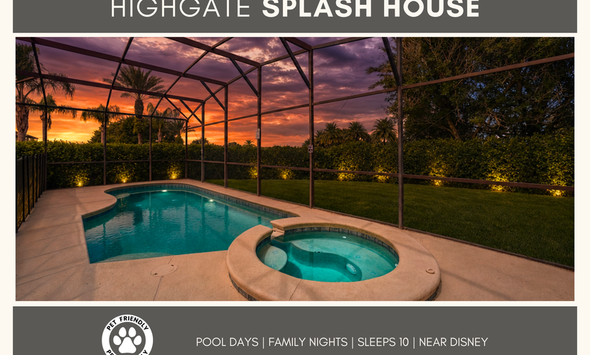 5BR Splash House in Davenport | Pool & Game Room