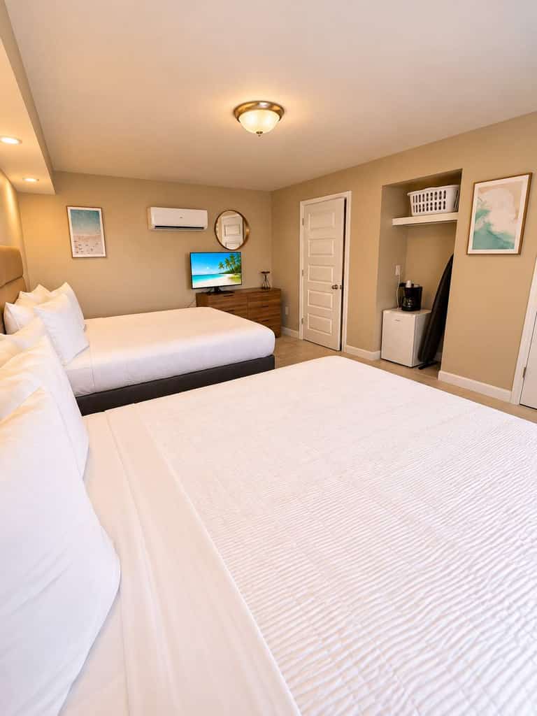 Your Myrtle Beach escape starts at The Salty Getaway, a welcoming coastal retreat just moments from the ocean. Perfect for beach days, relaxing afternoons, and exploring the Grand Strand, this charming studio offers the comfort and convenience you need for an easygoing seaside vacation.

Inside, you’ll find a thoughtfully arranged space designed for relaxing after a day in the sun. Convenient amenities, including a mini fridge and microwave, make it easy to keep your favorite snacks and drinks on hand throughout your stay.

Spend your mornings strolling to the nearby beach, cool off with a swim in the outdoor pool, or head out to experience everything Myrtle Beach has to offer. Popular restaurants, shopping, golf courses, entertainment, theme parks, and local attractions are all within easy reach.

Whether you’re planning a relaxing beach escape, a couples getaway, or a fun-filled Myrtle Beach adventure, The Salty Getaway provides a comfortable and convenient home base for making the most of your time along the coast.