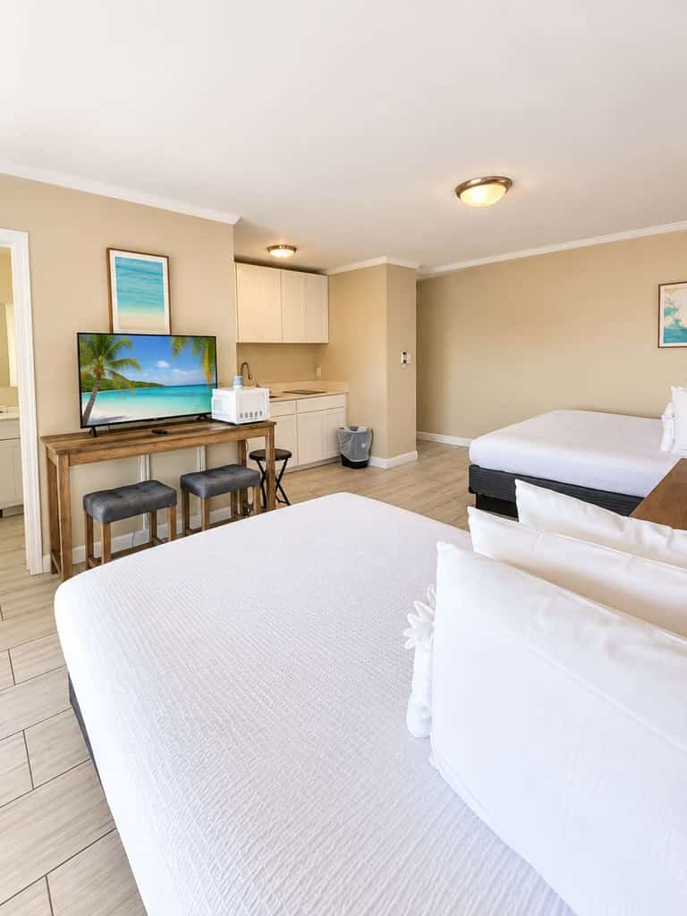 Pack your bags and get Beach Bound at 300 Tenth, Unit 212, where sunny days, ocean breezes, and the best of Myrtle Beach are just moments away. This inviting studio combines coastal comfort with a convenient location, creating the perfect home base for an easygoing beach getaway.

Perfect for up to four guests, the studio features two comfortable queen beds and a full kitchen, giving you the flexibility to enjoy a quick breakfast before heading to the beach, prepare your favorite snacks, or settle in for a relaxed meal after a day of exploring.

Spend your mornings enjoying the nearby shoreline, soak up the Carolina sunshine, or cool off with a refreshing swim in the resort’s outdoor pool. When you’re ready to venture out, Myrtle Beach’s popular dining, shopping, golf, entertainment, and family-friendly attractions are all within easy reach.

Whether you’re planning a couples getaway, a family beach vacation, or a fun trip with friends, Beach Bound offers the comfort, convenience, and coastal location you need for a memorable Myrtle Beach stay.