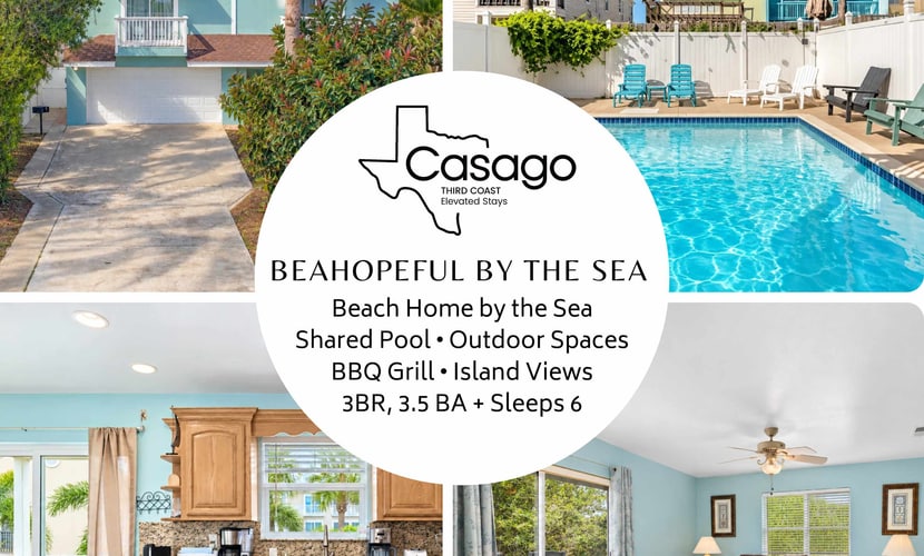 Welcome to our South Padre Island townhome, a bright three-bedroom retreat just a short walk from the public beach access. Cool off in the shared community pool, fire up the grill, and take in island views from the balconies. Inside is an open living and dining area, a full kitchen, and three comfortable bedrooms that sleep six. With easy beach access, smart-lock self check-in, and room for the whole group, it is a relaxed, breezy basecamp for your South Padre getaway. Pet-friendly too, so the whole family can come along (up to 2 pets).