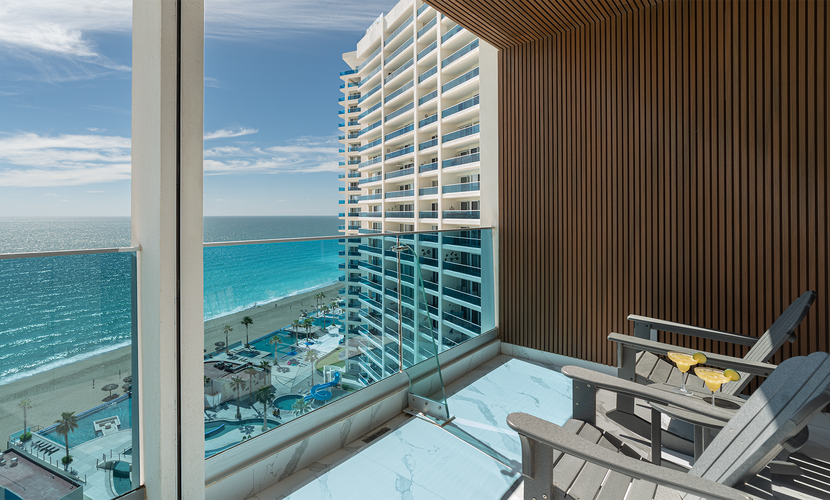 R1203 Lock-Off: Luxury 2BR Oceanview Condo with Private Balcony