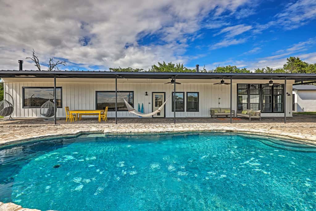 Trendy Fredericksburg Pad w/ Pool & Valley Views!