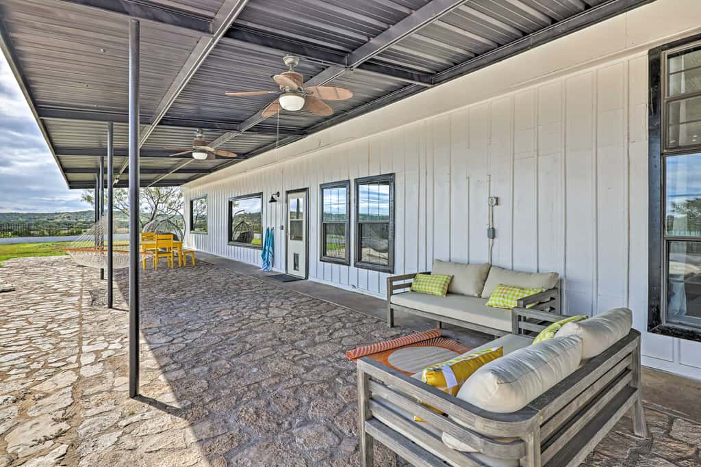 Trendy Fredericksburg Pad w/ Pool & Valley Views!