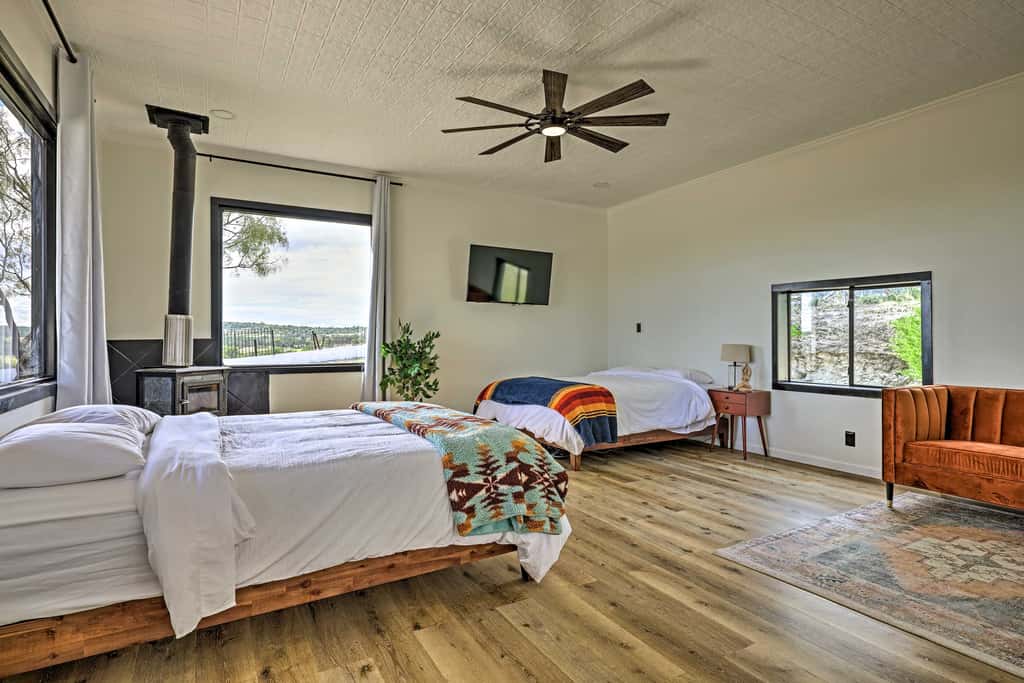 Trendy Fredericksburg Pad w/ Pool & Valley Views!