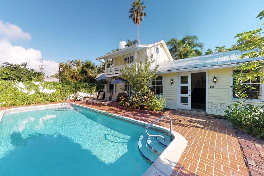 two-story home in key west, florida just off duval street with outdoor pool