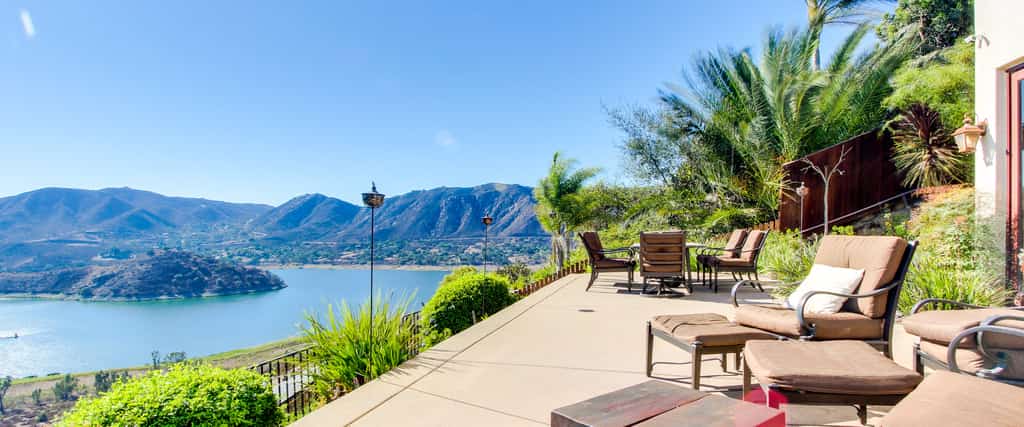 Vacation rental patio in California