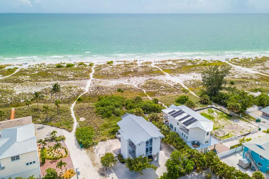 aerial view of anna maria island, fl