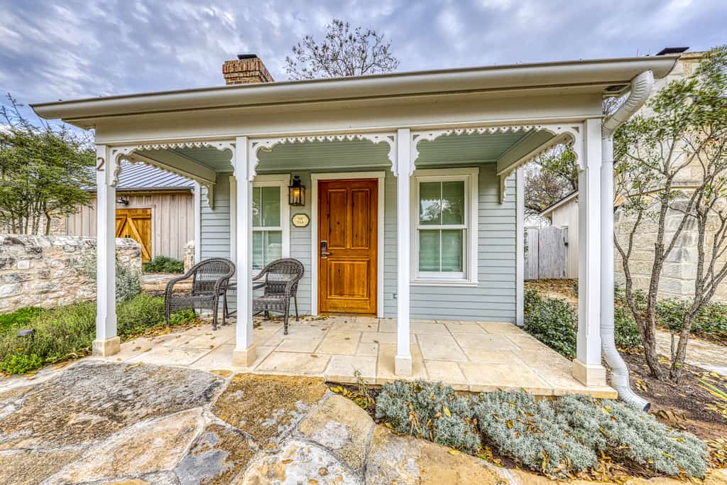 The exterior of a vacation rental in Fredericksburg, Tx.