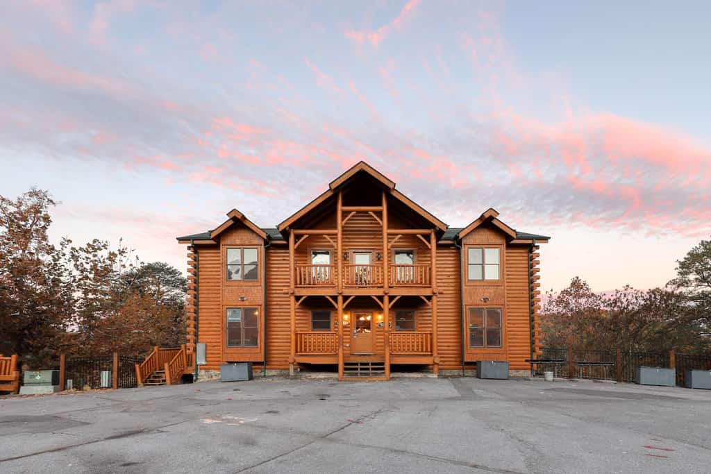 The exterior of the Valhalla Manor in Pigeon Forge, TN