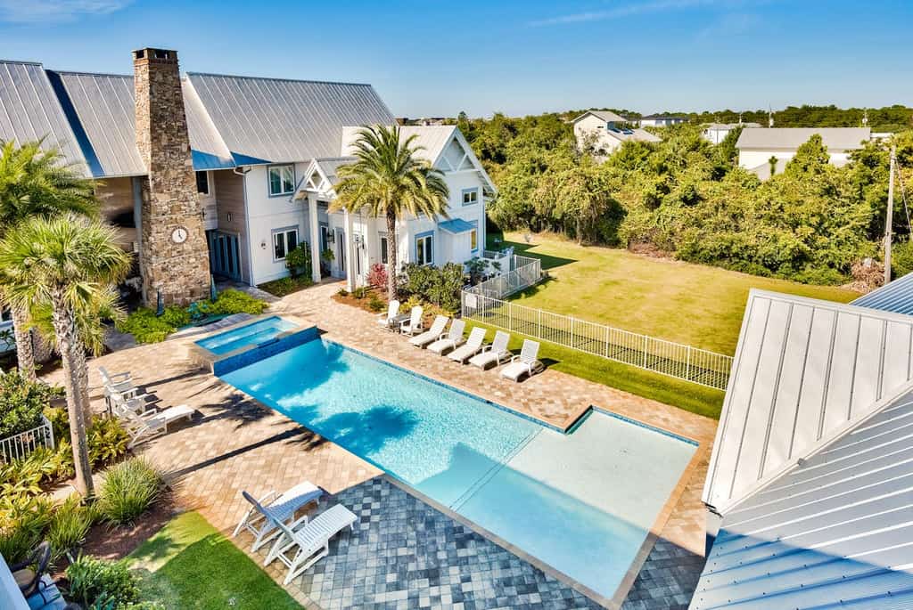 Miramar Beach, FL exterior pool of event home rental