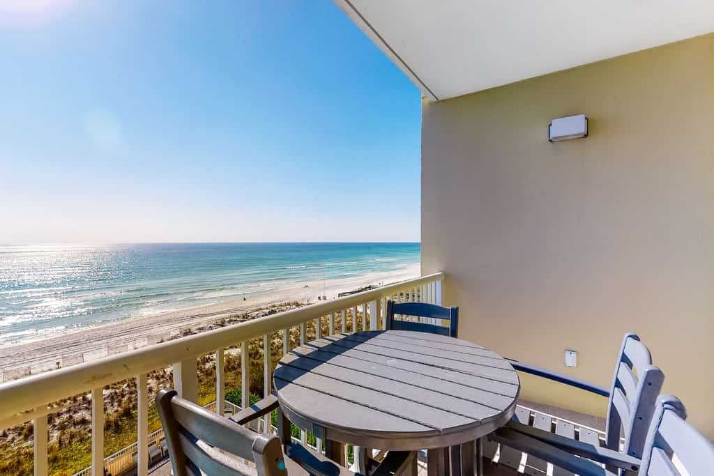 The view from the deck of a vacation rental in Fort Walton Beach, FL.