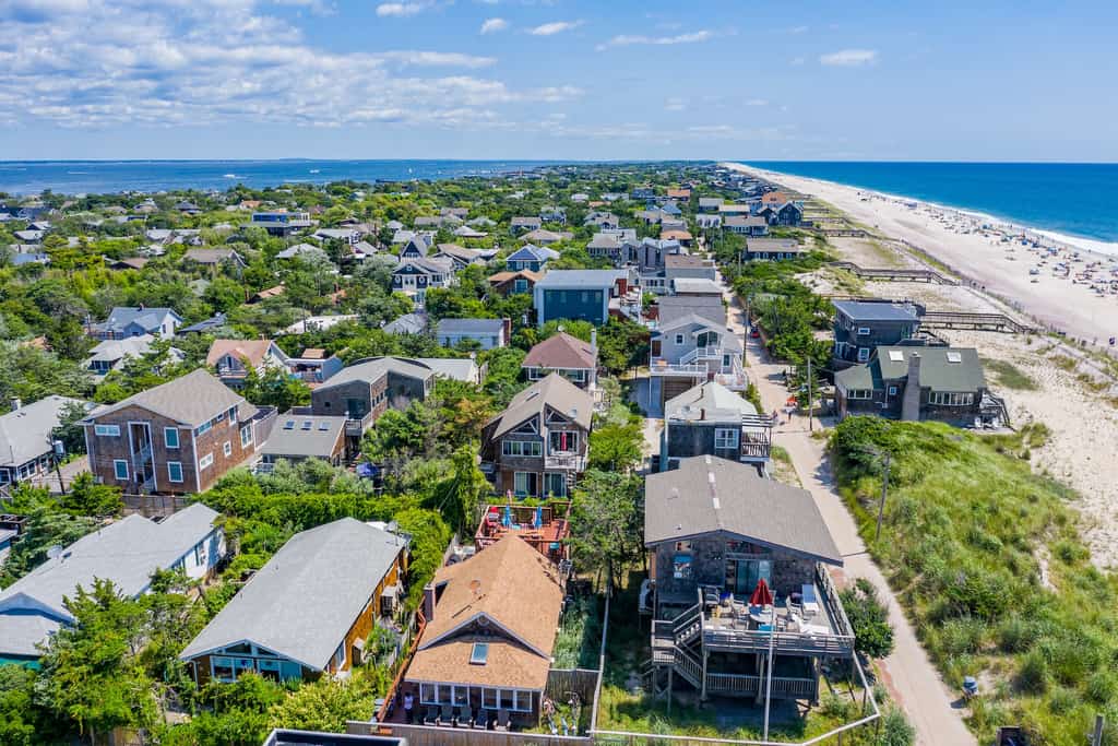Drone shot of Long Island.