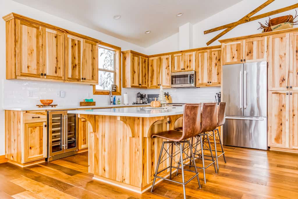 The kitchen of a vacation rental in Government Camp, OR.
