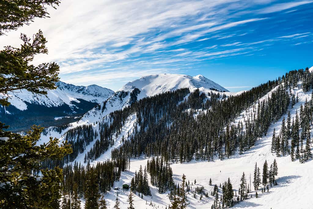 snow covered mountains in taos new mexico