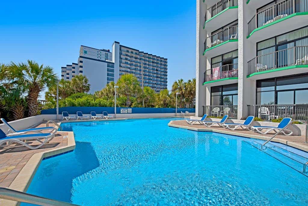 Ocean Park Resort's outdoor pool in Myrtle Beach, SC
