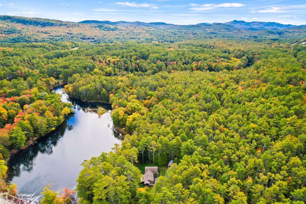 Over head image of a vacation rental in Upstate New York.