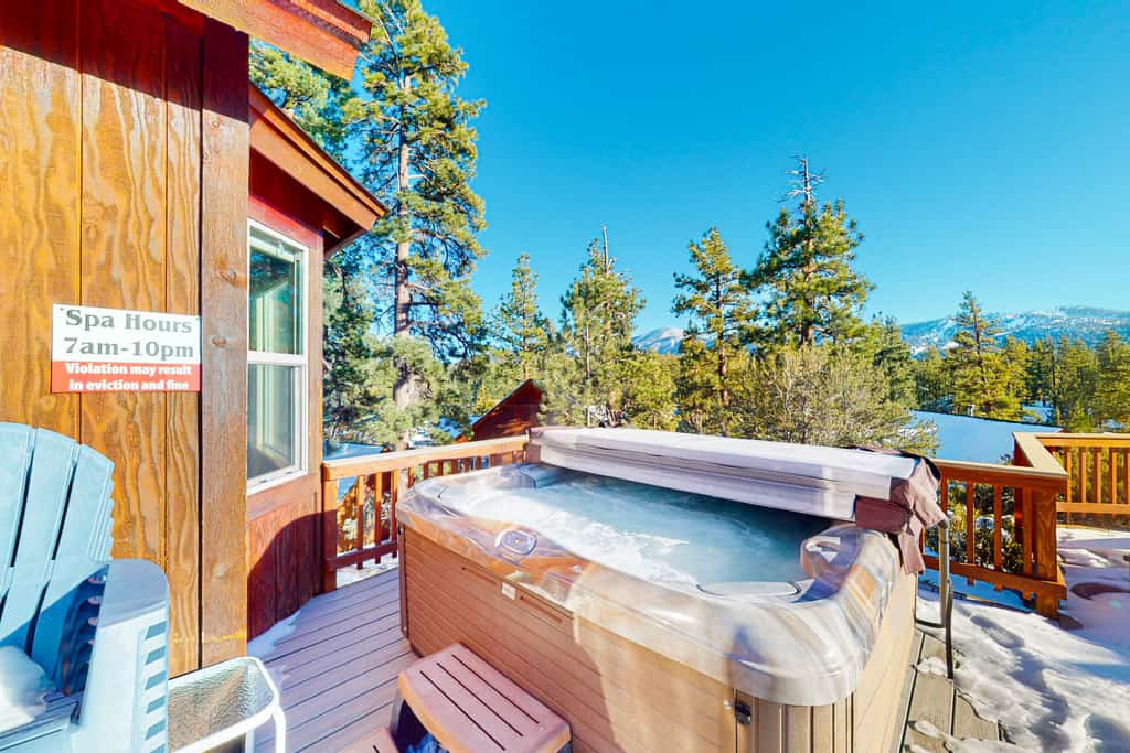 Hot tub at a vacation rental.