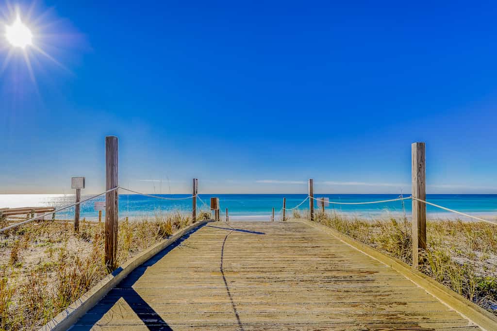 The path to beach access at Sandpiper Cove