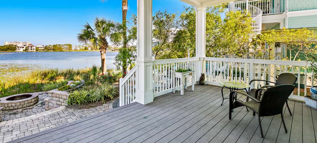 waterfront vacation home in panama city beach with outdoor firepit