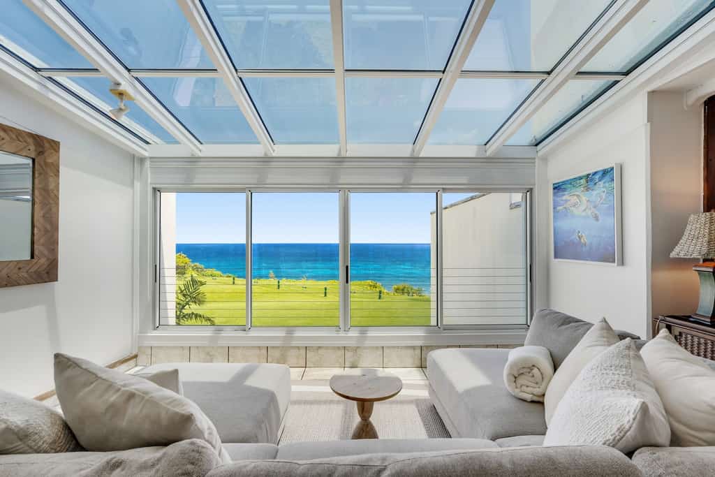 The interior of a vacation rental in Princeville, HI.