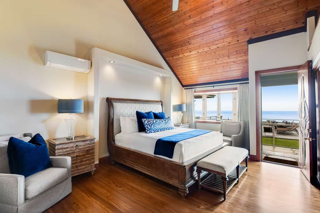 A bedroom at a vacation rental in Hawaii.