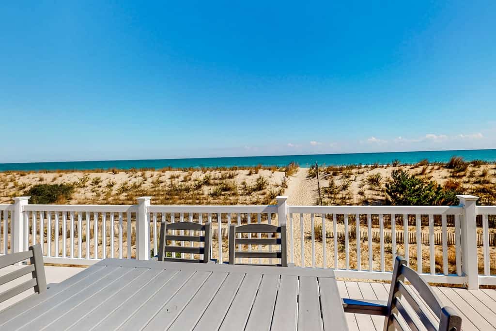View from the back deck of Bethany Beach vacation rental.