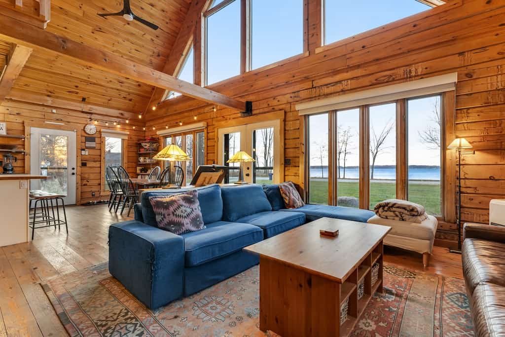 The living area of a rental in Isle La motte, VT.