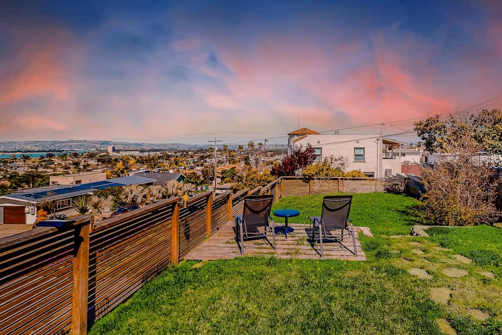 View from the back of a San Diego vacation rental.