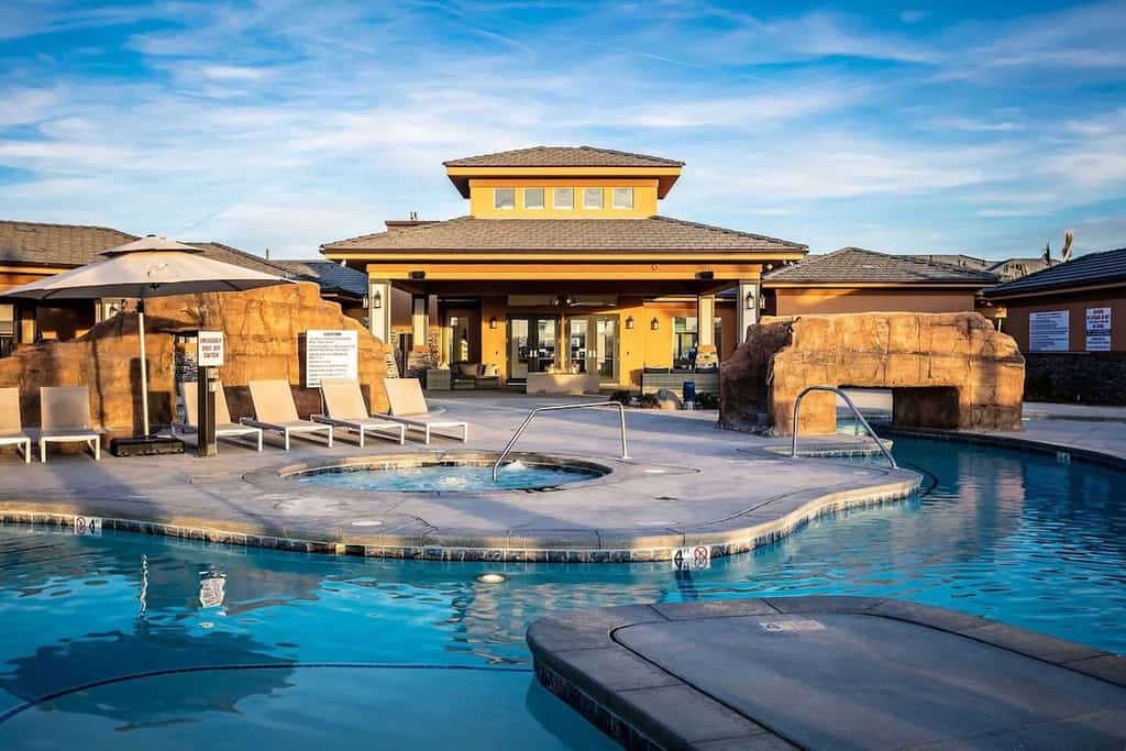 Pool and house in Hurricane, UT.