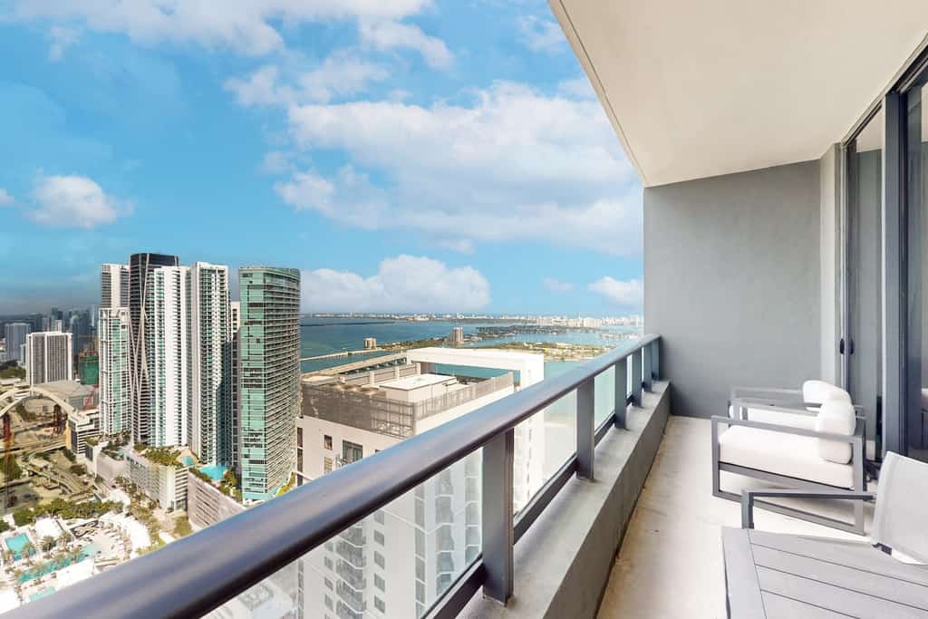 View from a balcony at a vacation rental condo in Miami, FL.