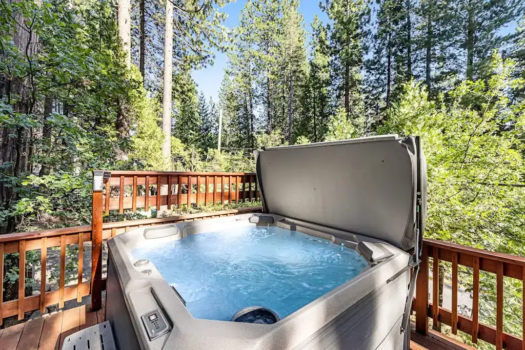 hot tub on a deck