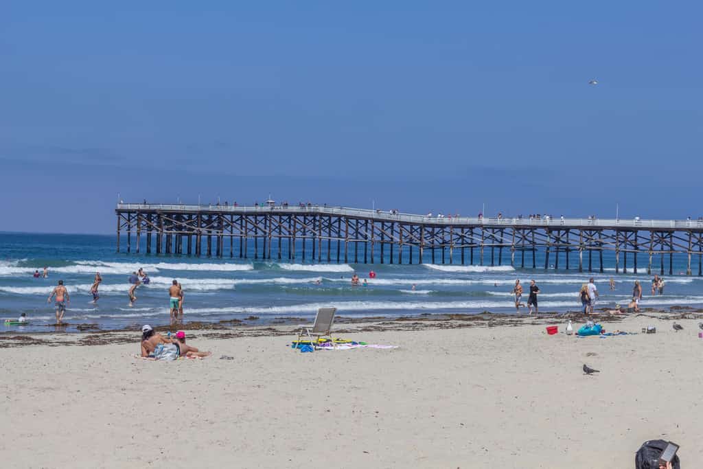 La Jolla beach and pier.