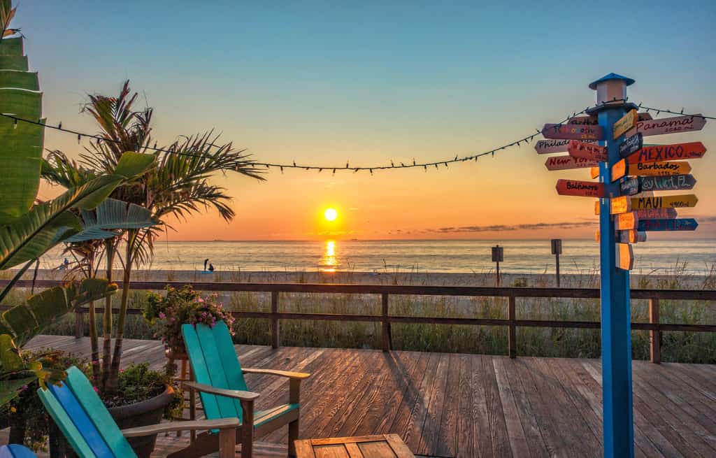 The sunset as enjoyed at Bethany Beach, DE.