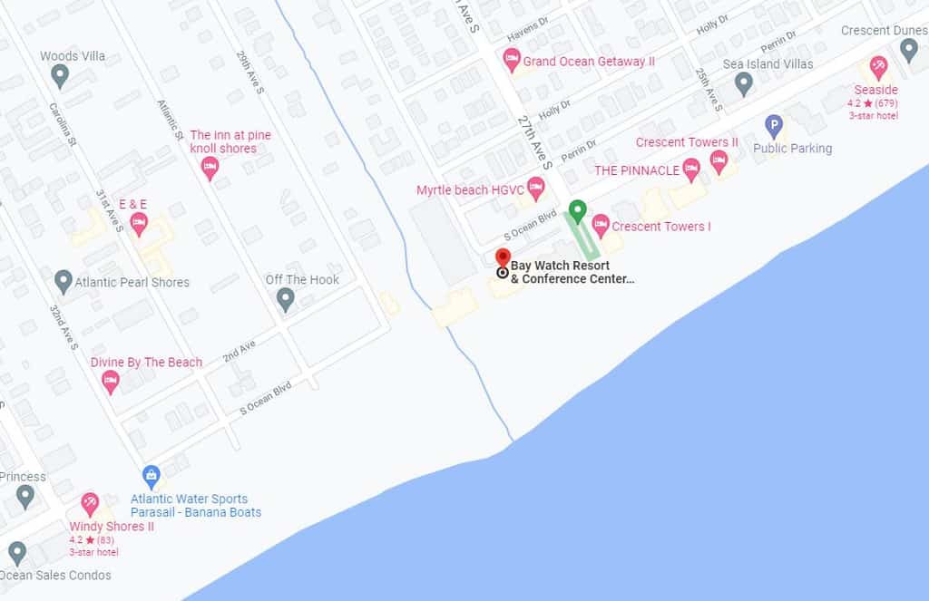 Map image of Bay Watch Resort.