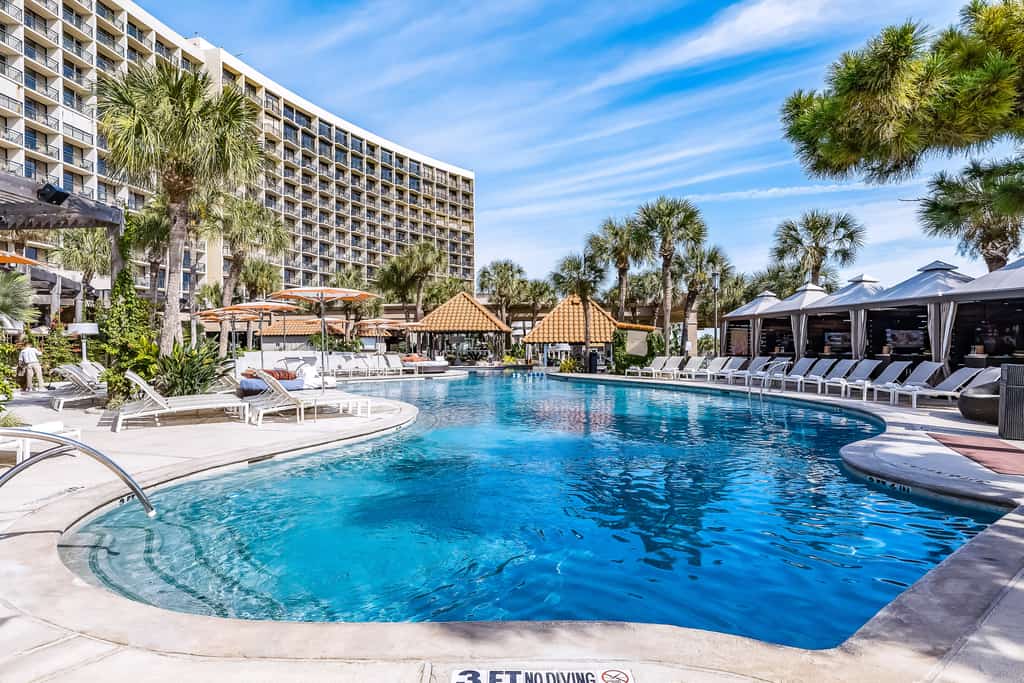 outdoor pool located in San Luis Resort