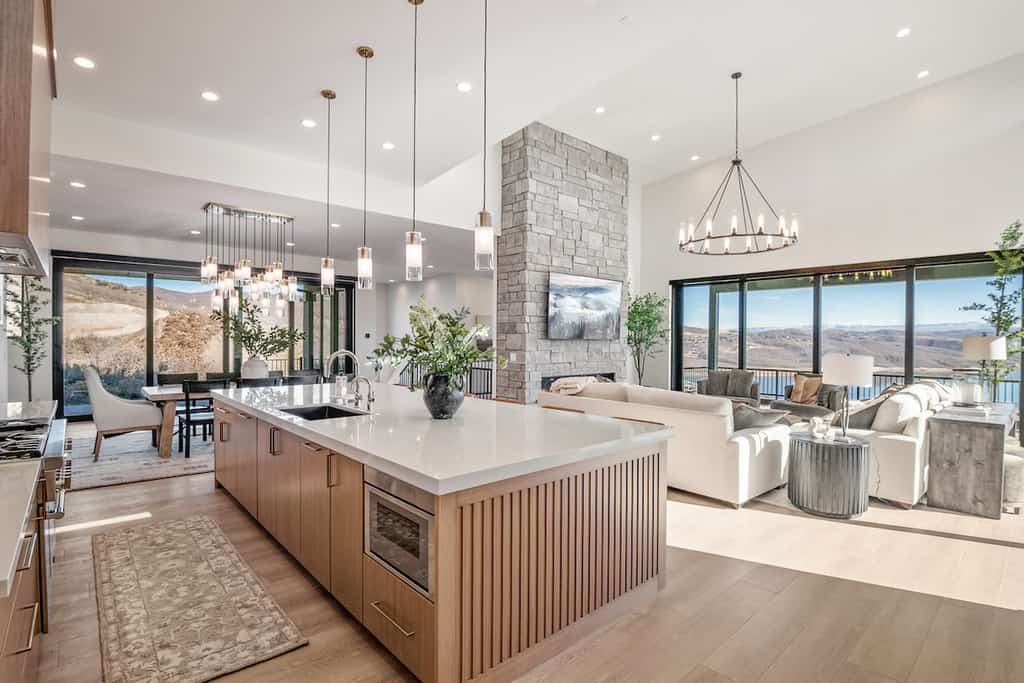 The kitchen of a vacation rental in Heber City, Utah.