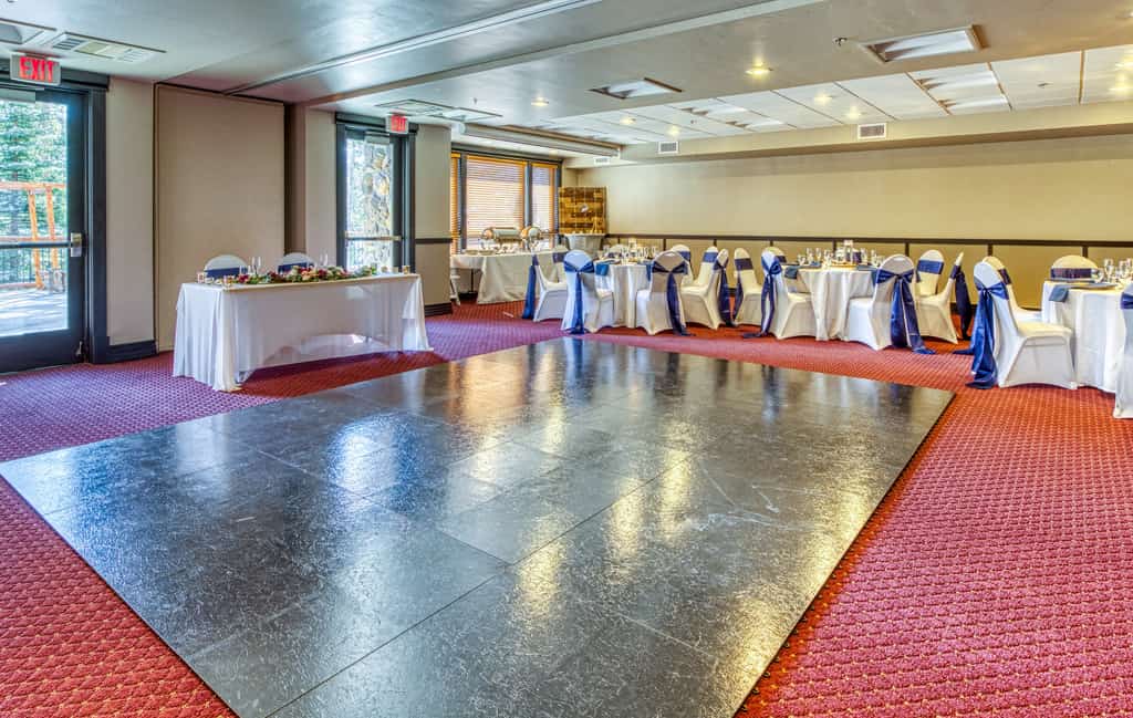 Dance floor at the ballroom of BlueSky Breckenridge.