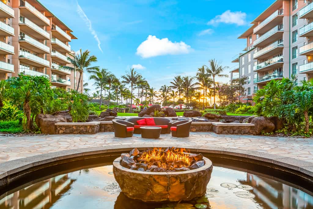Image of a fire at a resort
