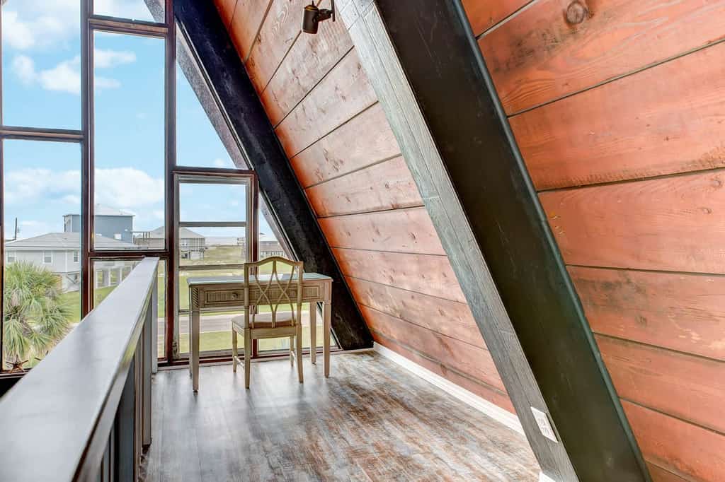 Interior of Dauphin Island a-frame rental