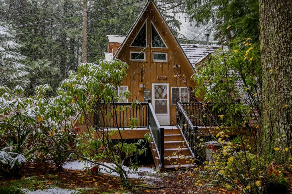 A-frame cabin rental located in Rhododendron, OR