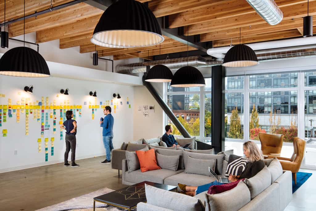 Vacasa employees at the Heartline office in Portland, OR
