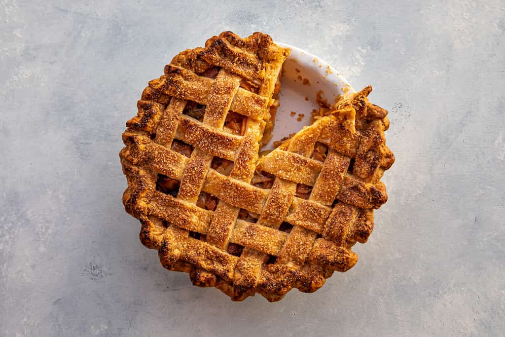 Poached Quince & Apple Pie made by chef gabriel